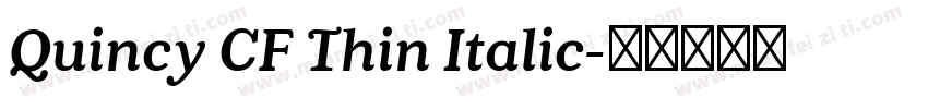 Quincy CF Thin Italic字体转换